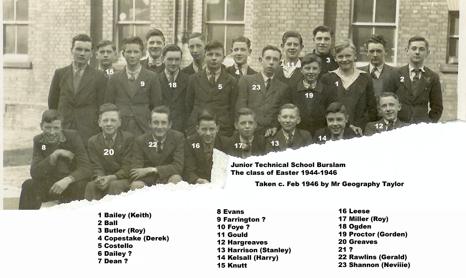 1946 Junior Technical School Class
